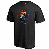 Men's New Orleans Pelicans Fanatics Branded Black Team Pride T-Shirt FengYun